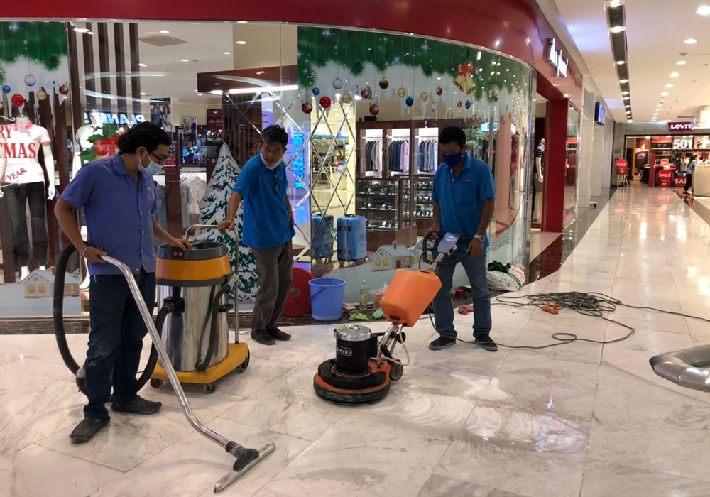 Đánh bóng sàn đá Marble
