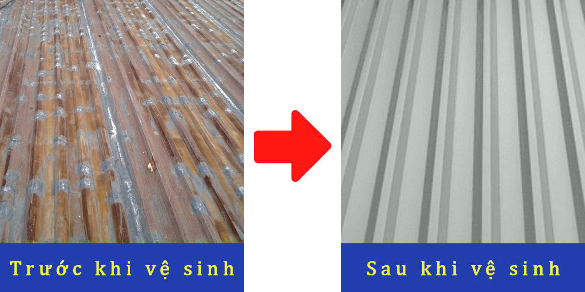 trước & sau khi vệ sinh