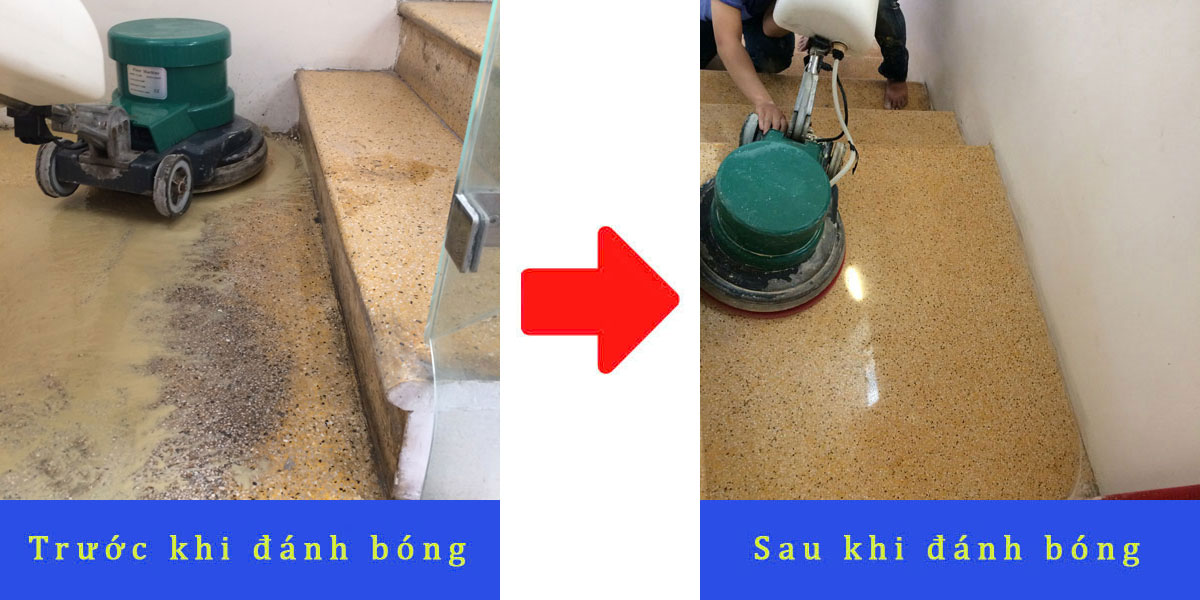 Hình ảnh trước và sau khi đánh bóng